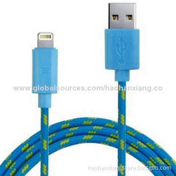 2014 Most Popular Nylon Braided USB Cable for iPhone 5/5s/5c/iPad